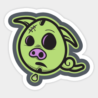 Zombie Piggy Sticker